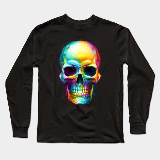 Skull Long Sleeve T-Shirt by stonemask